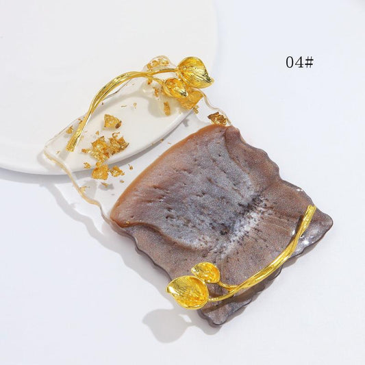 Resin Nail Art Palette with Edge and Stirring Rod