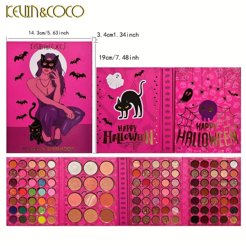 117 Colors Eyeshadow Palette 4 Layers Pearly Matte Bright Tones