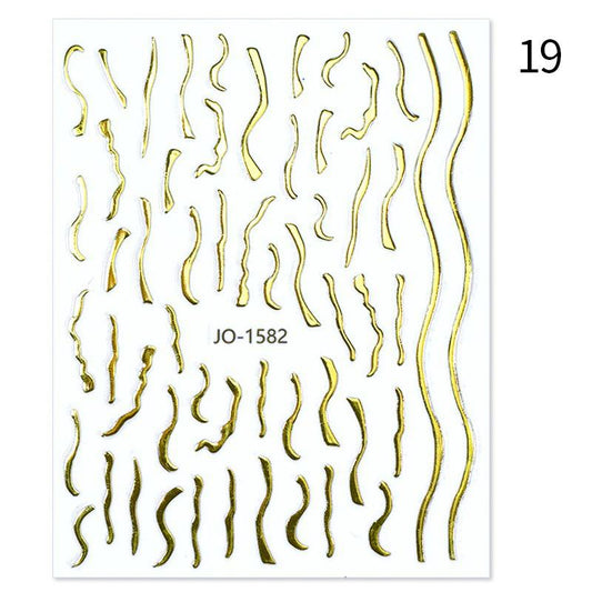 3D Nail Art Stickers Nail Decals For Manicure 5 Styles