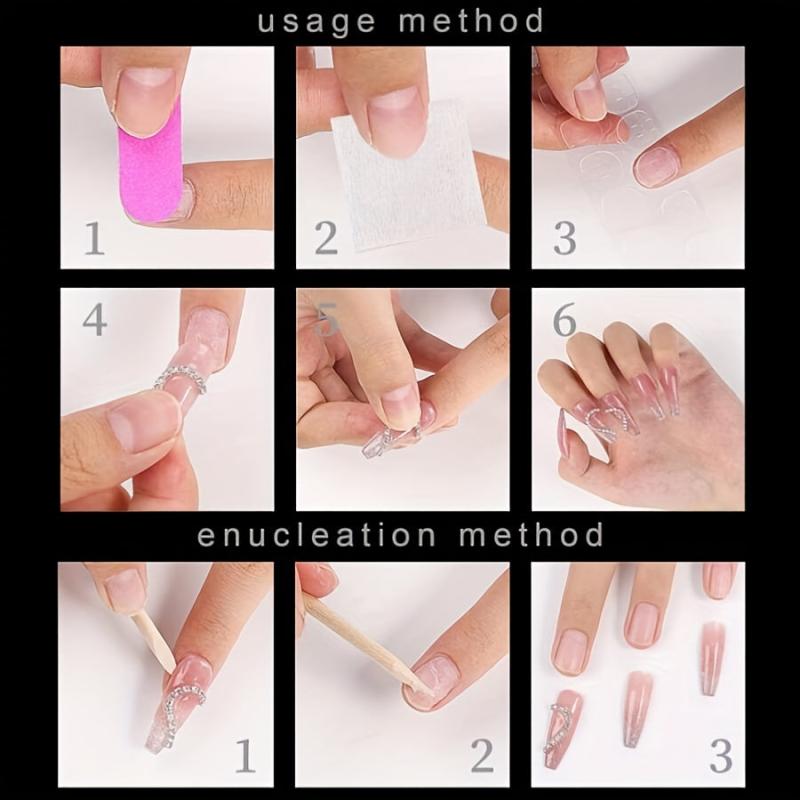 1200pcs Waterproof Double Sided Adhesive Tabs Nail Sticker