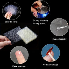 1200pcs Waterproof Double Sided Adhesive Tabs Nail Sticker