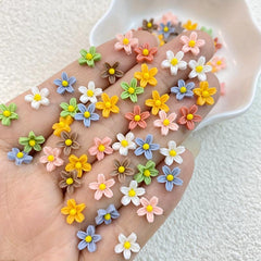 100pcs Mini Resin Cherry Blossoms Nail Art Decoration 3D Charms