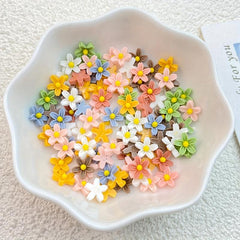 100pcs Mini Resin Cherry Blossoms Nail Art Decoration 3D Charms