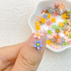 100pcs Mini Resin Cherry Blossoms Nail Art Decoration 3D Charms