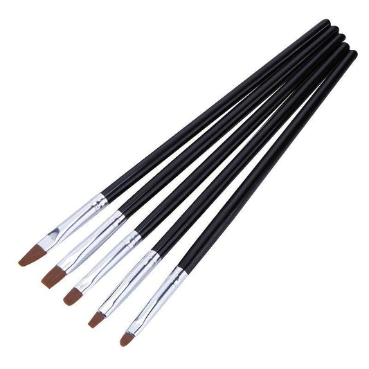 5 pcs Floral Nail Art Brush Set for Manicures