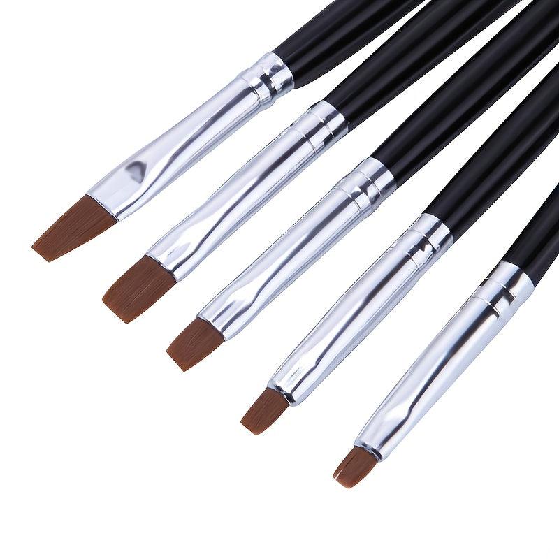 5 pcs Floral Nail Art Brush Set for Manicures