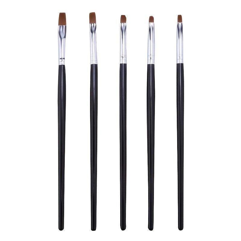5 pcs Floral Nail Art Brush Set for Manicures