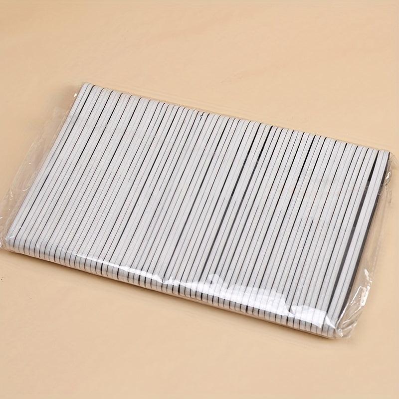 60pcs 3-Sided Sponge Polishing Strip Manicure Pedicure Tool