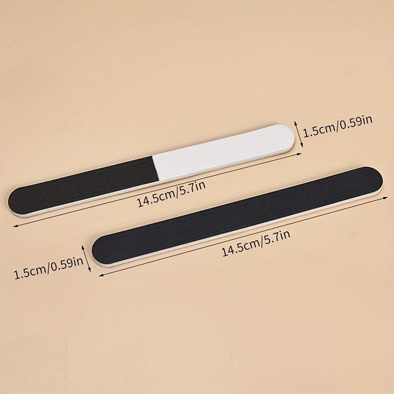 60pcs 3-Sided Sponge Polishing Strip Manicure Pedicure Tool