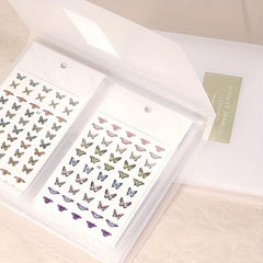 80 Slots Nail Art Stickers Storage Book Large Capacity Organizer Display