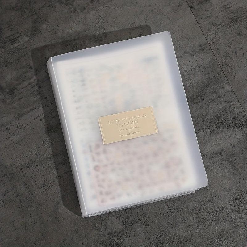 80 Slots Nail Art Stickers Storage Book Large Capacity Organizer Display