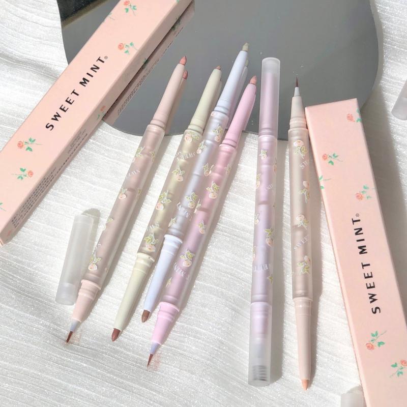 6 Colors Double Head Eyeliner Under Crease Pen Polarized Finish