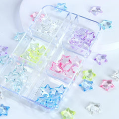 30pcs Transparent Star Nail Art Rhinestones Nail Art Charms