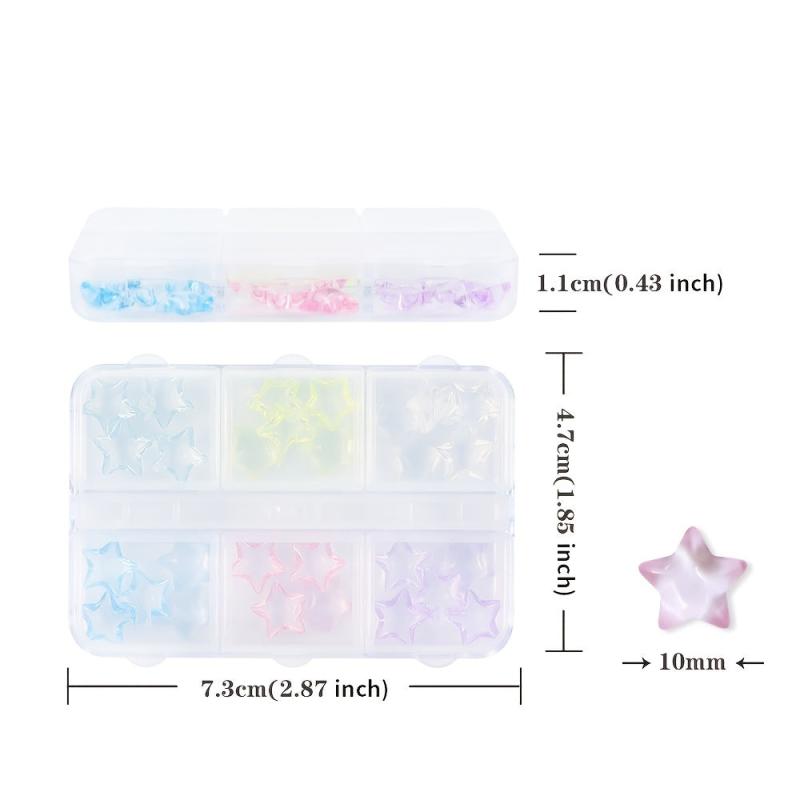 30pcs Transparent Star Nail Art Rhinestones Nail Art Charms