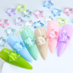 30pcs Transparent Star Nail Art Rhinestones Nail Art Charms
