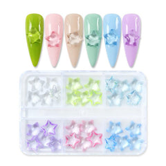 30pcs Transparent Star Nail Art Rhinestones Nail Art Charms