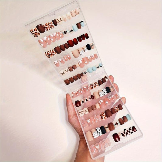 Clear Plastic Nail Art Box with Lid Portable Display Storage Box