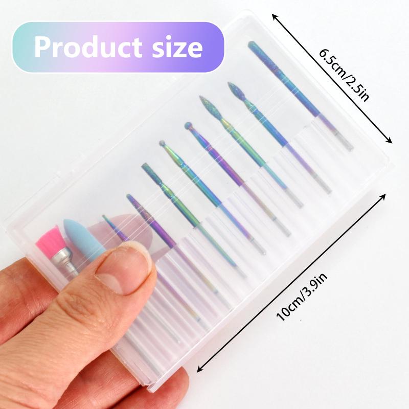 10Pcs Tungsten Carbide Sanding Head Set for Nails Manicure Pedicure