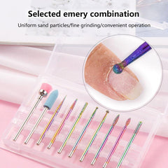 10Pcs Tungsten Carbide Sanding Head Set for Nails Manicure Pedicure