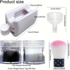 Holographic Nail Glitter & Recycling Tray System Dip Case