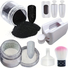 Holographic Nail Glitter & Recycling Tray System Dip Case