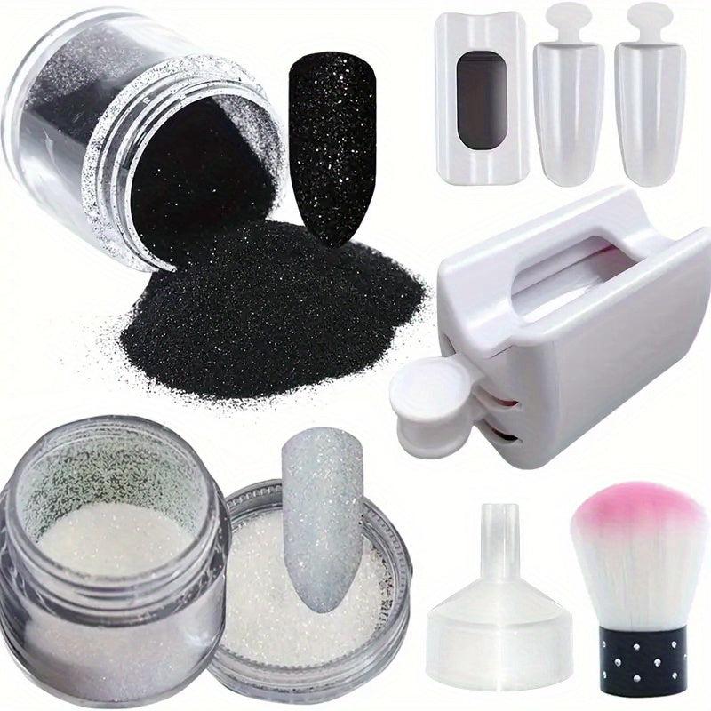 Holographic Nail Glitter & Recycling Tray System Dip Case