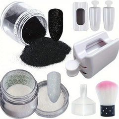 Holographic Nail Glitter & Recycling Tray System Dip Case