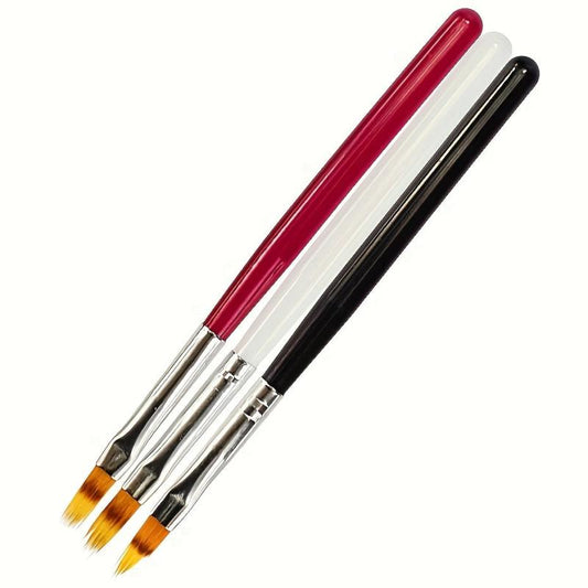 3 Pcs Nail Brush Acrylic Nail Art Gradient Painting Brush Set Manicure Tools