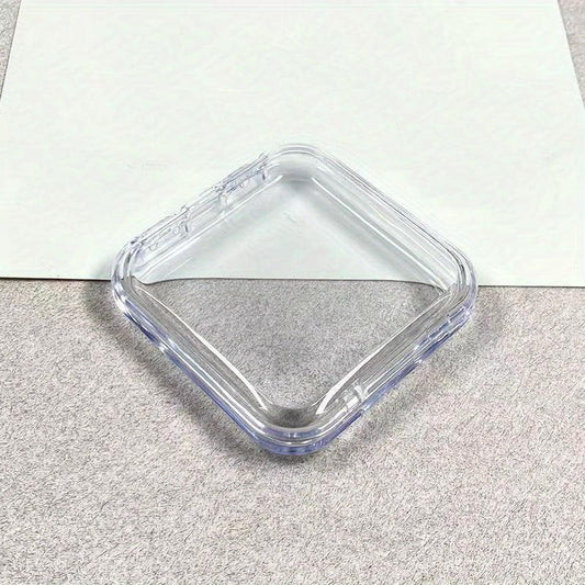 Clear Nail Tip Storage Box with Tape, Nail Organizing Display Case