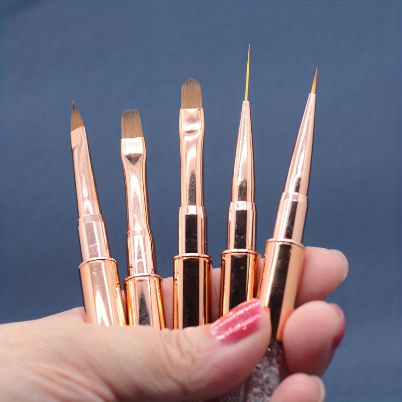 1PC Metal Handle Nail Brush Nail Art Brush Line Painting Drawing Brushes