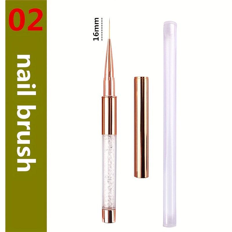 1PC Metal Handle Nail Brush Nail Art Brush Line Painting Drawing Brushes