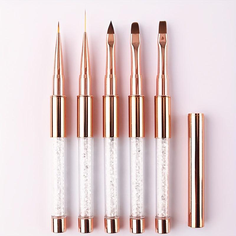 1PC Metal Handle Nail Brush Nail Art Brush Line Painting Drawing Brushes