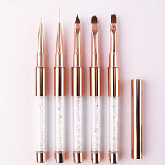 1PC Metal Handle Nail Brush Nail Art Brush Line Painting Drawing Brushes