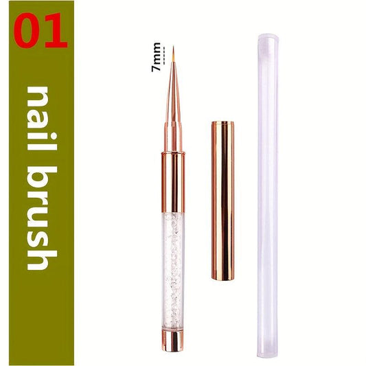 1PC Metal Handle Nail Brush Nail Art Brush Line Painting Drawing Brushes
