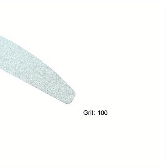 Nail Polishing Tool Set Half Moon Stainless Steel Sheet 10 Replaceable Sandpaper