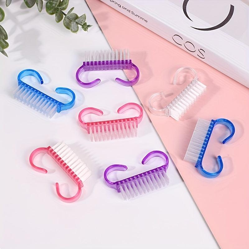 50 Pcs Handle Grip Nail Brush Fingernail Scrub Cleaning Brush