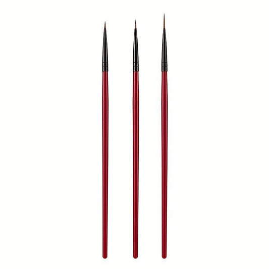 3pcs French Stripe Nail Art Brush Set Flower Manicure DIY Pen