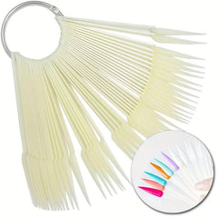50 Pcs Fan Shape Nail Art Tips Display Holder