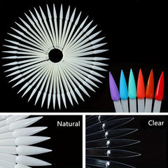 50 Pcs Fan Shape Nail Art Tips Display Holder