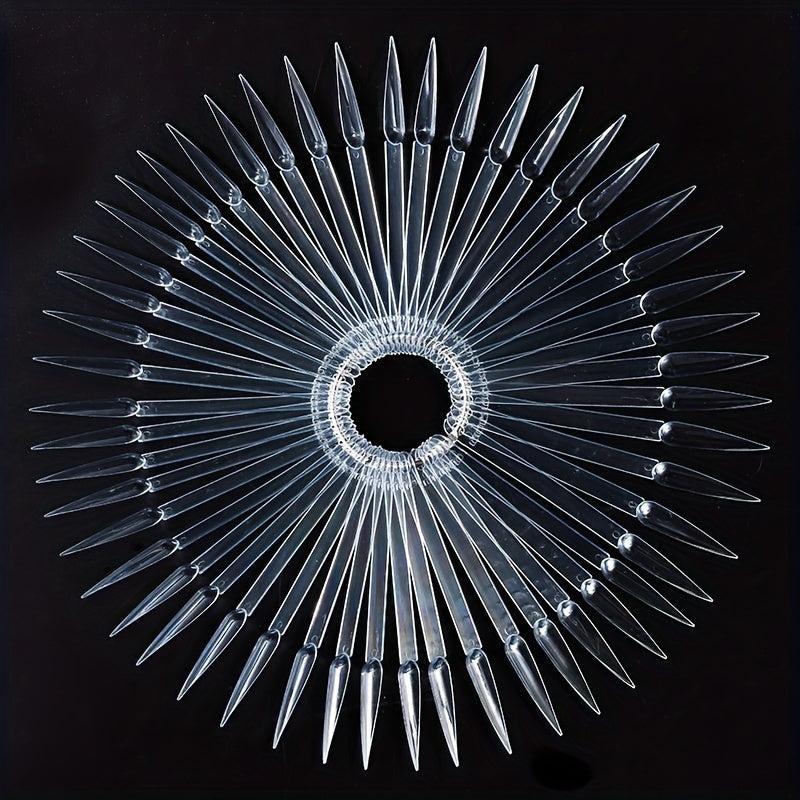 50 Pcs Fan Shape Nail Art Tips Display Holder