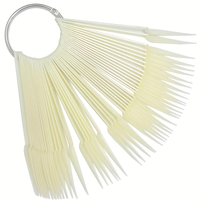 50 Pcs Fan Shape Nail Art Tips Display Holder