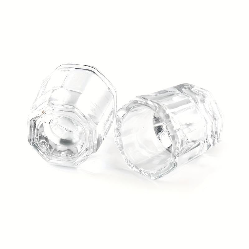 Glass Nail Cup Acrylic Liquid Dappen Dish Nail Powder Holder