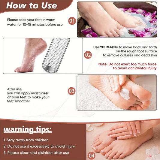 Professional Foot File Callus Remover - Pedicure Foot Rasp with Pumice Stone