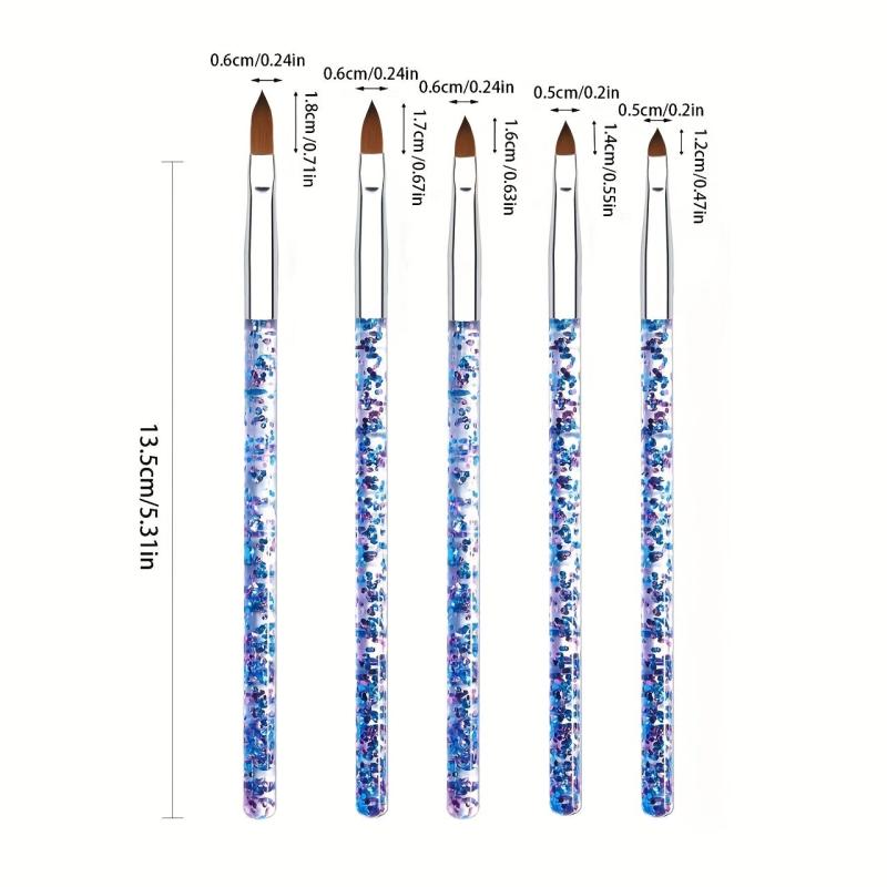 Acrylic Sequin Nail Art Pen Set with Phototherapy Brush
