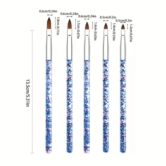 Acrylic Sequin Nail Art Pen Set with Phototherapy Brush