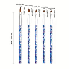 Acrylic Sequin Nail Art Pen Set with Phototherapy Brush