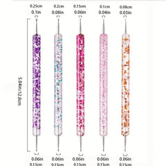 Acrylic Sequin Nail Art Pen Set with Phototherapy Brush