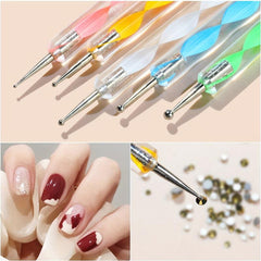 Acrylic Sequin Nail Art Pen Set with Phototherapy Brush