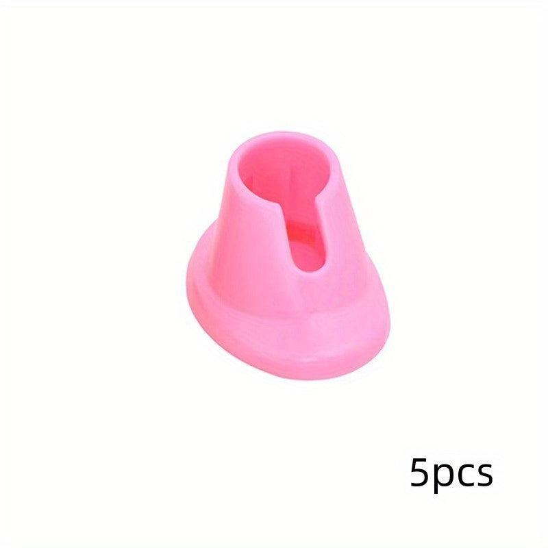 5pcs Pink Anti-Spill Nail Polish Bottle Holder for Salon Manicure Pedicure