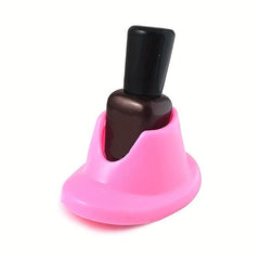 5pcs Pink Anti-Spill Nail Polish Bottle Holder for Salon Manicure Pedicure